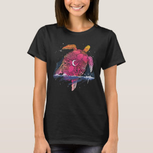 部族の海三日月海洋動物マオリカメ Tシャツ
