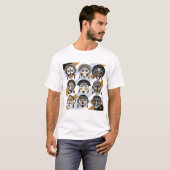 部族の激しいマスクグリッド Tシャツ (正面フル)