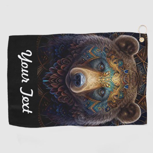 部族の熊 ゴルフタオル (横)