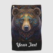 部族の熊 ゴルフタオル (正面)