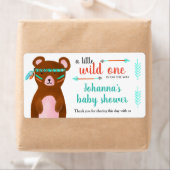 部族の熊 | Wild One Baby Shower ラベル (インサイチュ)