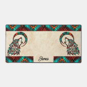 部族の狼が月で吠える デスクマット (正面)