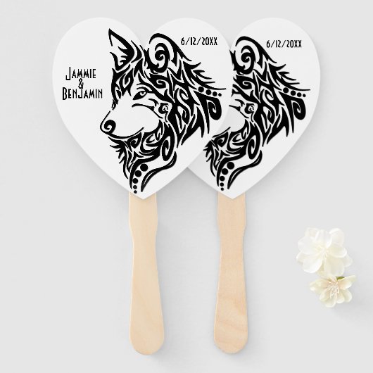 部族の狼の名前 ハンドファン (正面&裏面)