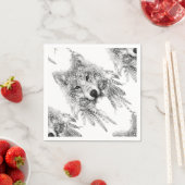 部族の狼の精神 スタンダードカクテルナプキン (インサイチュ)