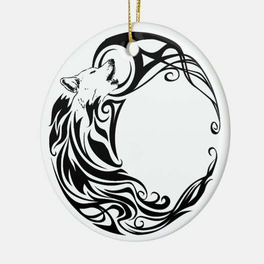 部族の狼 セラミックオーナメント (左)