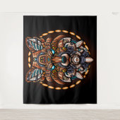 部族の狼 タペストリー (正面)