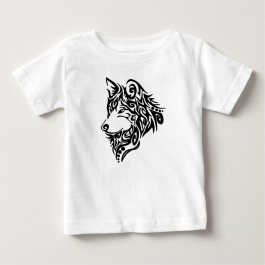 部族の狼 ベビーTシャツ (正面)