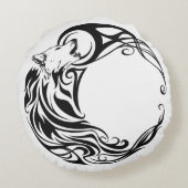 部族の狼 ラウンドクッション (裏面)