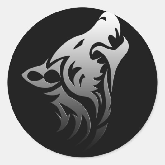 部族の狼 ラウンドシール (正面)