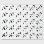 部族の狼 ラッピングペーパー (フラット)