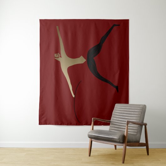 部族の男 – 古代アフリカの芸術戦士 タペストリー (インサイチュ)