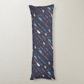 部族の矢の羽ムースパーソナライズされたモノグラム ボディピロー (裏面 (縦))