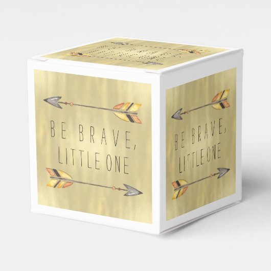 部族の矢は勇敢な赤ちゃんシャワー フェイバーボックス (正面サイド)