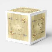 部族の矢は勇敢な赤ちゃんシャワー フェイバーボックス (裏面サイド)