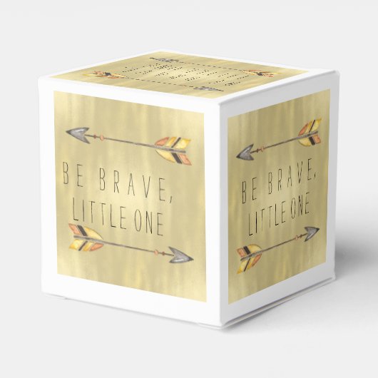 部族の矢は勇敢な赤ちゃんシャワー フェイバーボックス (裏面サイド)