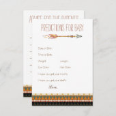 部族の矢印の予測アドバイスカード赤ちゃんシャワー 招待状 (正面/裏面)