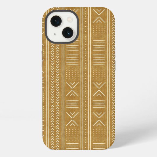部族の矢印クロスパターン iPhoneケース (裏面)