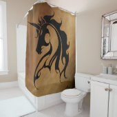 部族の石のユニコーン シャワーカーテン (インサイチュ)