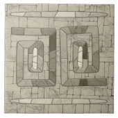 部族の砂モザイクアート タイル (正面)