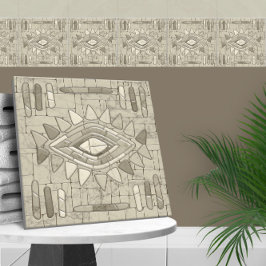 部族の砂モザイクアート タイル