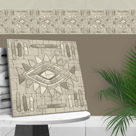 部族の砂モザイクアート タイル