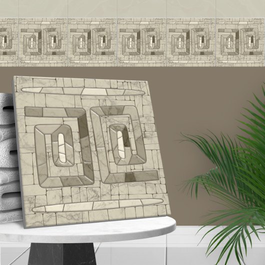 部族の砂モザイクアート タイル