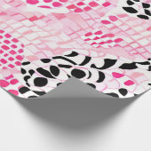 部族の精神:ピンク、黒、白 ラッピングペーパー (角)