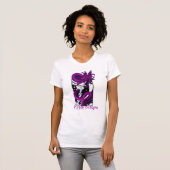 部族の紫色のドラゴンの女性男性ティーンの女の子のシャツ Tシャツ (正面フル)