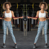 部族の織物パターン レギンス