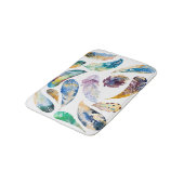 部族の羽カラフル水の色イラストレーション バスマット (アングル)