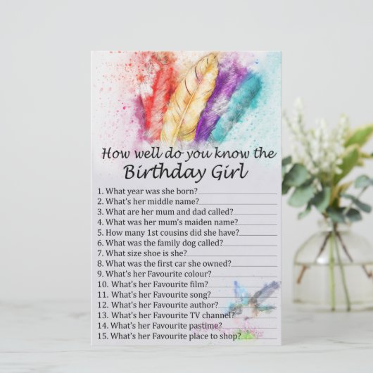 部族の羽毛あなたは誕生日をどれだけ知っているか (スタンド正面)