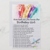 部族の羽毛あなたは誕生日をどれだけ知っているか (正面/裏面)