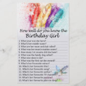 部族の羽毛あなたは誕生日をどれだけ知っているか (正面)