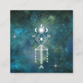 *~*部族の聖なる天の宇宙アステカのシャーマン スクエア名刺 (正面)