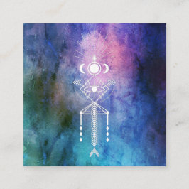 *~*部族の聖なる水彩シャーマン原アステカ始 スクエア名刺