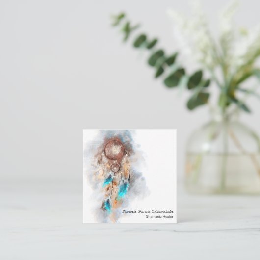 *~*部族の聖シャーメンシャーマンドリームキャッチャー スクエア名刺 (スタンド正面)