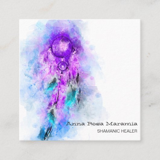 *～*部族の聖シャーメン・シャーマン – ドリームキャッチャー  スクエア名刺 (正面)