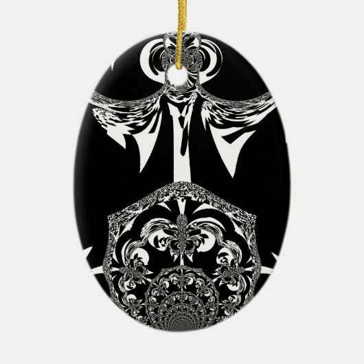 部族の花 セラミックオーナメント (正面)