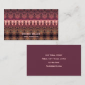 部族の西パターンブラウンピンクブルウシスカル 名刺 (正面/裏面)