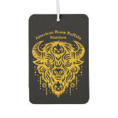 部族の要素を持つ複雑なバイソンデザイン カーエアーフレッシュナー (正面)