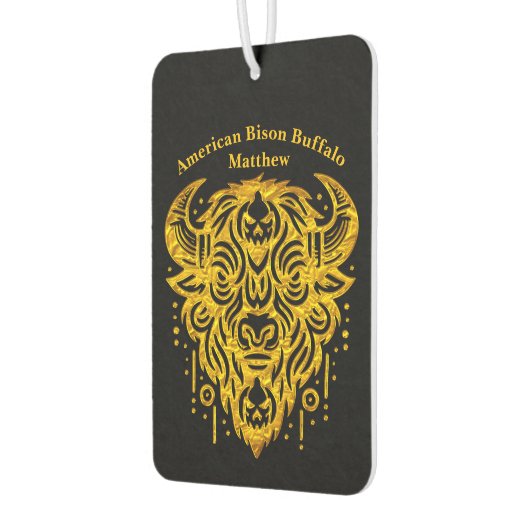 部族の要素を持つ複雑なバイソンデザイン カーエアーフレッシュナー (左)