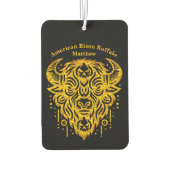 部族の要素を持つ複雑なバイソンデザイン カーエアーフレッシュナー (裏面)