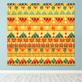 部族の要素、汎用性のシームレスパターン。 キャンバスプリント (インサイチュ (ウッドフロア))