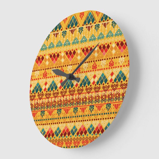 部族の要素、汎用性のシームレスパターン。 ラージ壁時計 (傾斜)