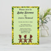 部族の豊作ダンス 黄色と緑のアブストラクト 招待状 (スタンド正面)