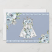 部族の象の少年が1歳の誕生日の写真を1枚 招待状 (裏面)