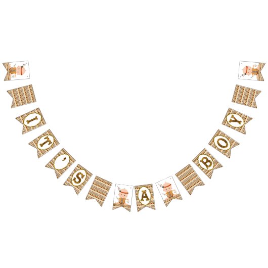 部族の赤ちゃんシャワーのバナー バンティングフラッグ (全)