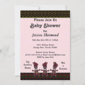 部族の赤ちゃんシャワーネオン抽象芸術繁殖舞踊 招待状 (正面)