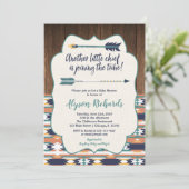 部族の赤ちゃんシャワー招待少年、小さなチーフ 招待状 (スタンド正面)