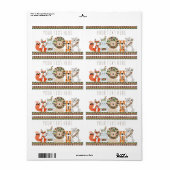 部族の赤ちゃんシャワー水ボトルラベル ラベル (フルシート)